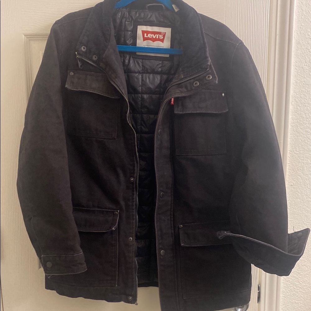 Levi's Black Military Field Jacket with Quilted Lining